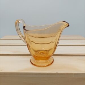 Amber Glass Creamer Vintage Orange